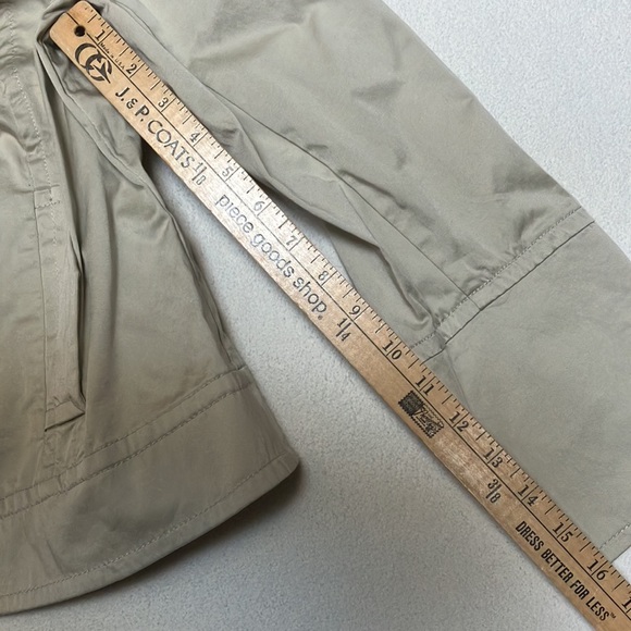 Talbots Vintage Cotton Lightweight Jacket Khaki Beige Crop Short - Picture 7 of 12